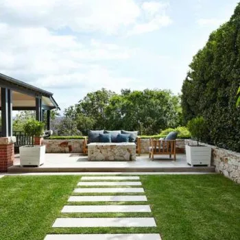 garden with patio furniture